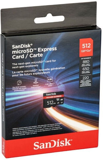 Sandisk SDXC 512GB Class 10 UHS-I 880MB/s with Adapter view 4