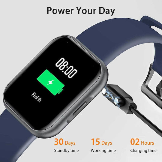 ANCwear Smartwatch with Heart Rate Monitor (Blue) view 4