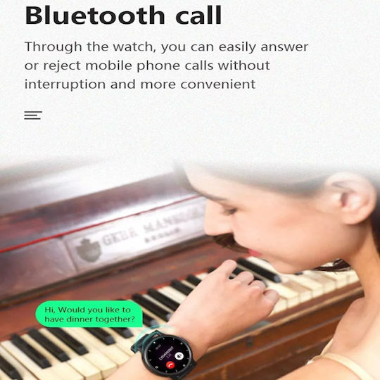 KL2 45mm Smartwatch with Heart Rate Monitor (Black) view 9