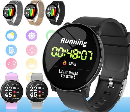 Bakeey W8 Smartwatch with Heart Rate Monitor (Black) vue 5