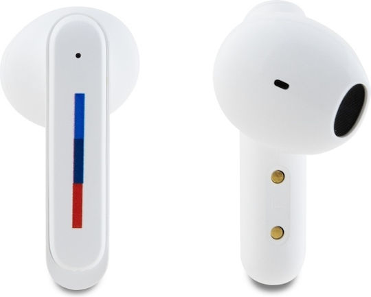 BMW Printed Logos In-ear Bluetooth Handsfree Earphones with Charging Case White view 5