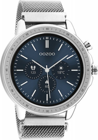 Oozoo Q00305 45mm Smartwatch with Heart Rate Monitor (Silver) view 4