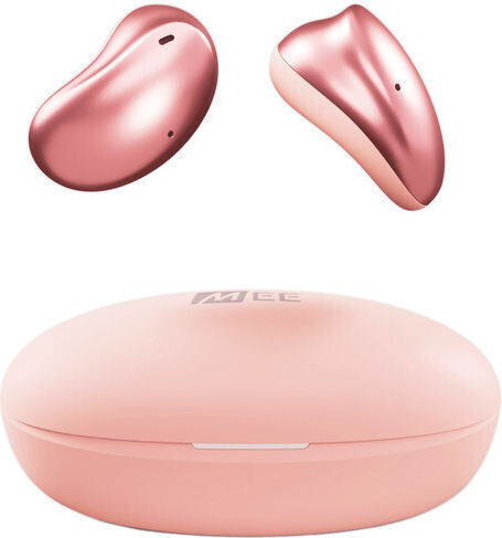 Mee Audio Pebbles Earbud Bluetooth Handsfree Earphones with Sweat Resistance and Charging Case Rose Gold