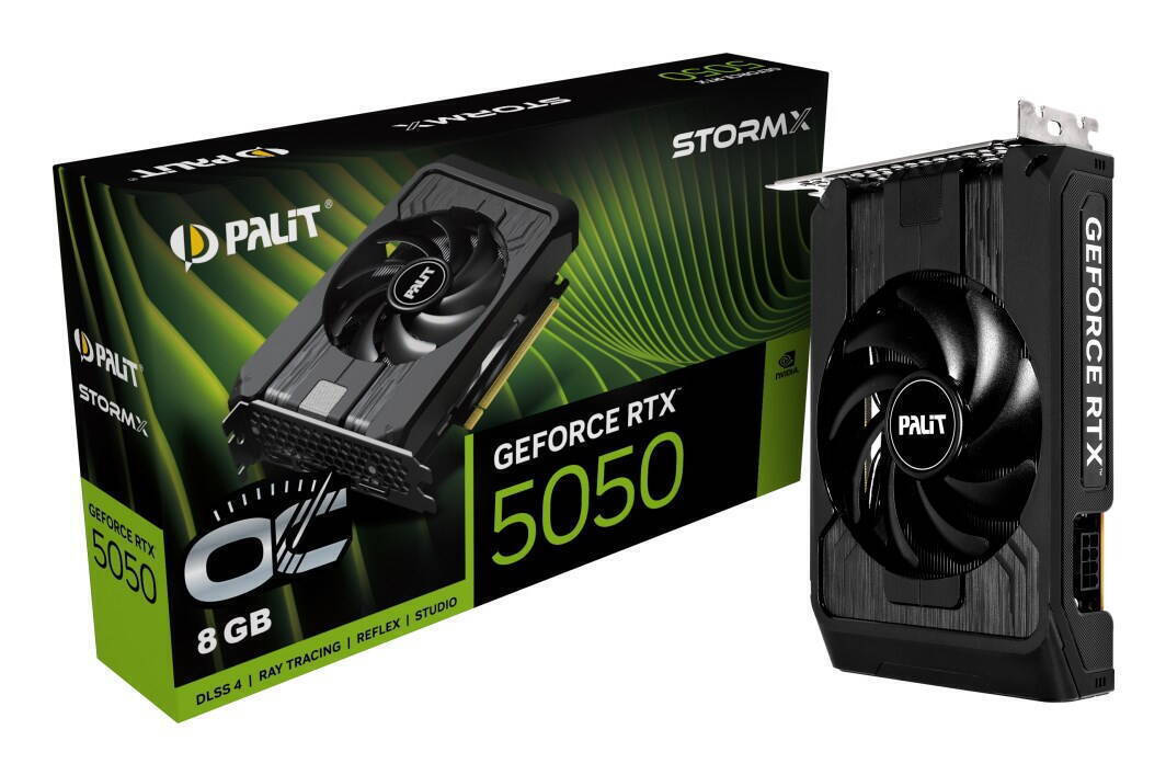 Palit GeForce RTX 5050 8GB GDDR6 StormX OC Graphics Card NE65050T19P1-GB2070F