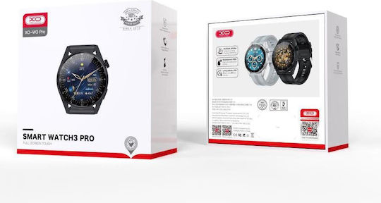 XO W3 Pro Smartwatch with Heart Rate Monitor (Black) vue 6