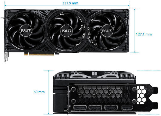 Palit GeForce RTX 5080 rev. 1.0 16GB GDDR7 Graphics Card view 5