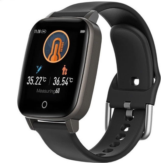Lemfo T1 Smartwatch with Heart Rate Monitor (Black)