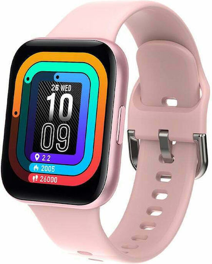 Colmi P8 SE Plus 43mm Smartwatch with Heart Rate Monitor (Pink)