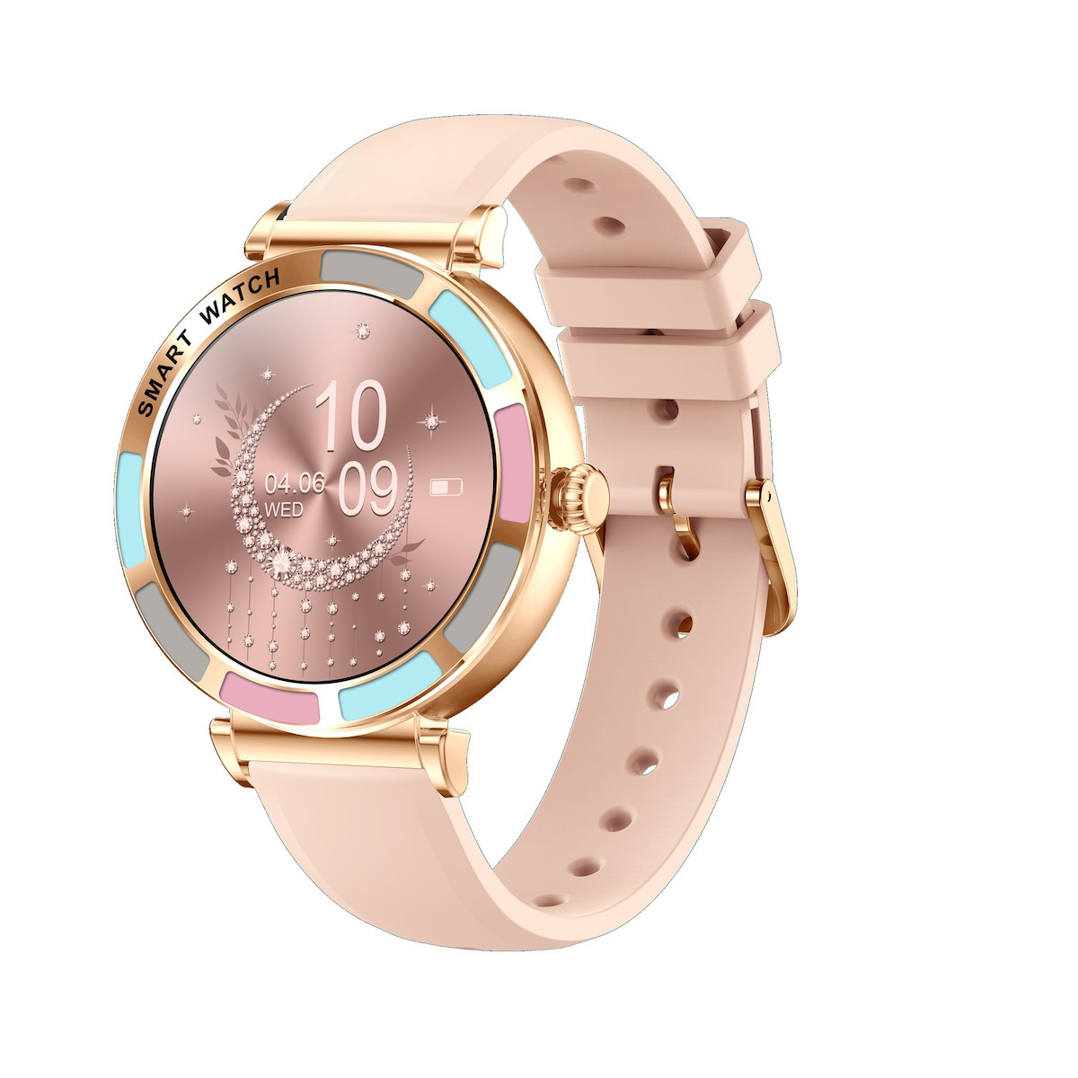 Aluminum Waterproof Smartwatch with Heart Rate Monitor Gold