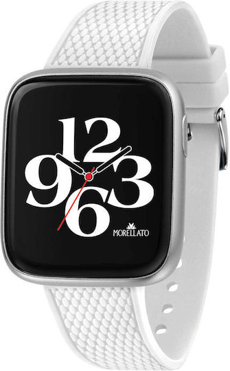 Morellato M-01 Stainless Steel Smartwatch with Heart Rate Monitor (White) view 1