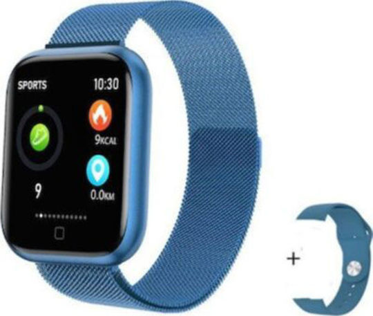 T80S Smartwatch with Heart Rate Monitor (Blue) view 2