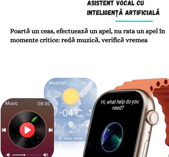 X10 Pro 3 44mm Smartwatch with Heart Rate Monitor (Beige) view 9