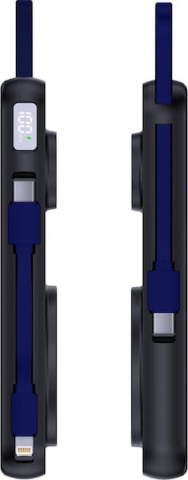 3MK PastelUp MagSafe Power Bank 10000mAh 22.5W with USB-A Port and USB-C Port Black view 2