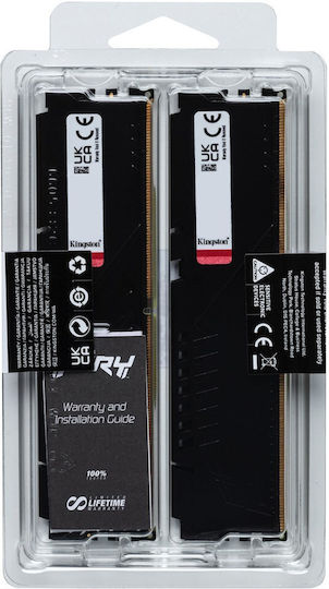 Kingston Fury Beast DDR5 32GB RAM with 2x16GB Modules and Speed 5600 for Desktop KF556C40BBK2-32 view 9
