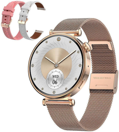 Blavec W17 46mm Smartwatch with Heart Rate Monitor (Rose Gold)