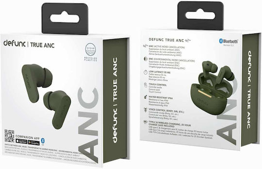 Defunc True ANC In-ear Bluetooth Handsfree Earphones with Sweat Resistance and Charging Case Green vista 2