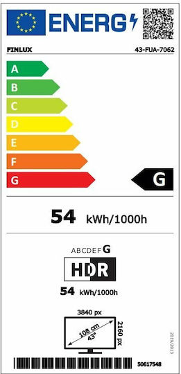Finlux Smart Television 43" 4K UHD LED 43-FUA-7062 (2021) Ansicht 4