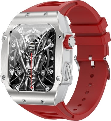 Ak55 1.91 Inch Ip67 Waterproof Color Screen Smart Watch Support Heart Rate Blood Pressure Blood Oxygen Monitoring Red view 1