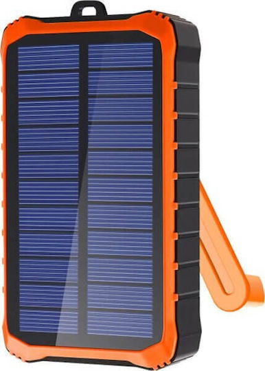 4Smarts Prepper Solar Power Bank 12000mAh with 2 USB-A Ports and USB-C Port Black/Orange Ansicht 2