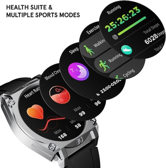 Police My.Avatar 45mm Smartwatch with Heart Rate Monitor (Black) vista 5