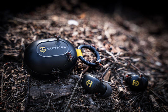Tactical StrikePods Bug In-ear Bluetooth Handsfree Earphones with Charging Case CrudeOil view 5