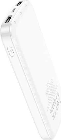 Borofone BJ17 Power Bank 10000mAh with 2 USB-A Ports White view 2