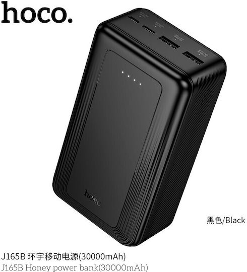 Hoco J165B Power Bank 30000mAh with 2 USB-A Ports and 2 USB-C Ports Black view 1