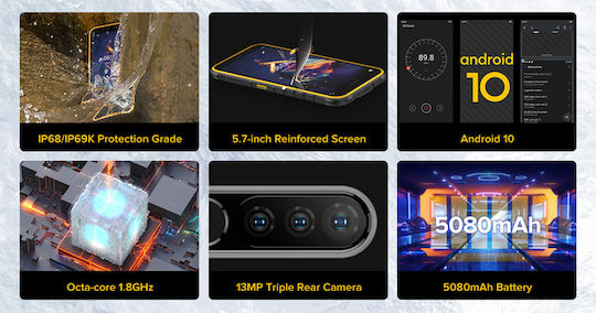 Ulefone Armor X8 Dual SIM (4GB/64GB) Resistant Smartphone Black view 6