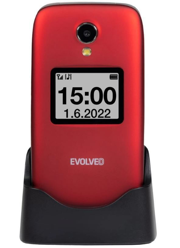 Evolveo EasyPhone FS Single SIM Mobile with Large Buttons Red view 5