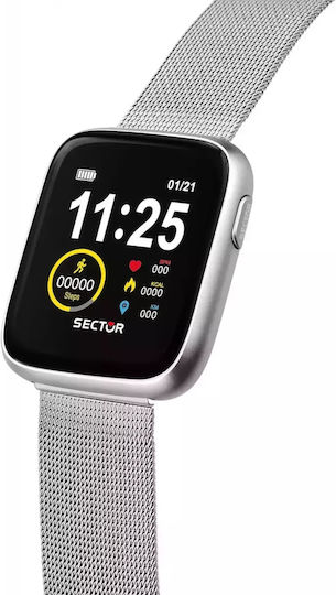 Sector S-04 Stainless Steel 40mm Smartwatch (Silver) view 7