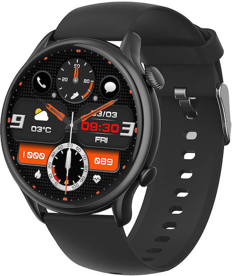 NK28 Smartwatch with Heart Rate Monitor (Black)