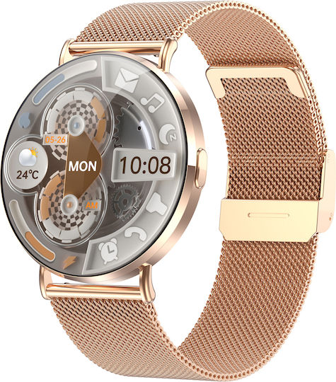 iSEN KM88 46mm Smartwatch with Heart Rate Monitor (Gold) view 5