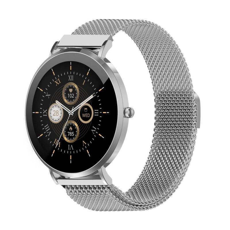 Denver 43mm Smartwatch with Heart Rate Monitor (Silver - Gray/Silver)