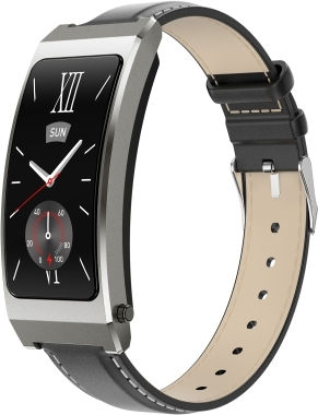 K7 1.14 Inch Tft Screen Smart Call Bracelet Bt Call Heart Rate Blood Pressure Blood Oxygen Strap:leather Strap Tarnish view 1