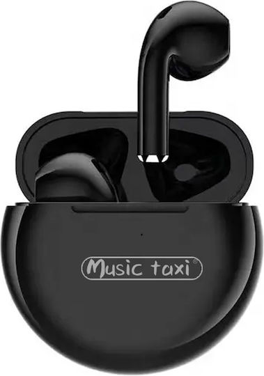 Music Taxi PRO6 In-ear Bluetooth Handsfree Earphones with Charging Case Black