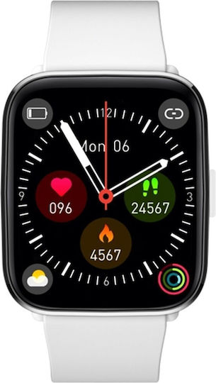 Radiant RAS10603 Smartwatch with Heart Rate Monitor (White) view 1