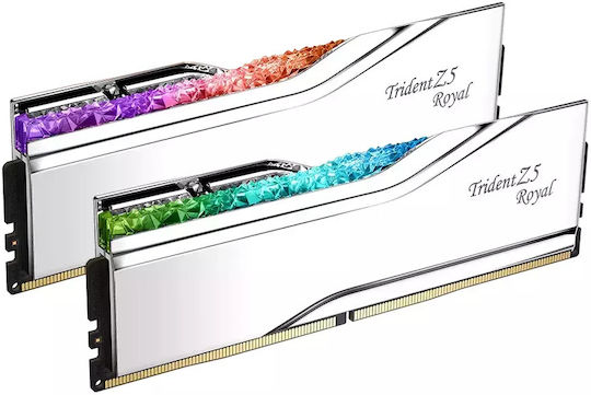 G.Skill Trident Z5 Royal DDR5 32GB RAM with 2x16GB Modules and Speed 7200 for Desktop F5-7200J3445G16GX2-TR5S