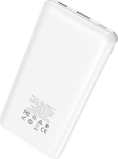 Hoco Surf J50 Wireless Power Bank 10000mAh with USB-A Port White view 2