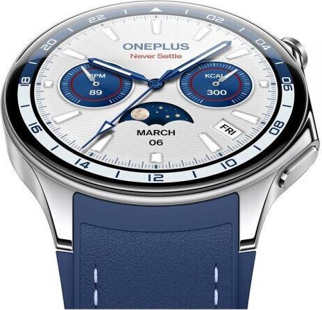 OnePlus Watch 2 Stainless Steel 47mm Waterproof with Heart Rate Monitor (Nordic Blue Edition) view 4