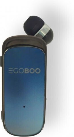 Egoboo Clip&Go Pro In-ear Bluetooth Handsfree Earphone Lapel Blue view 2