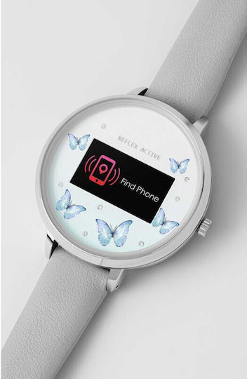 Reflex Active Series 03 38mm Smartwatch with Heart Rate Monitor (Grey & Blue Butterfly) vue 6
