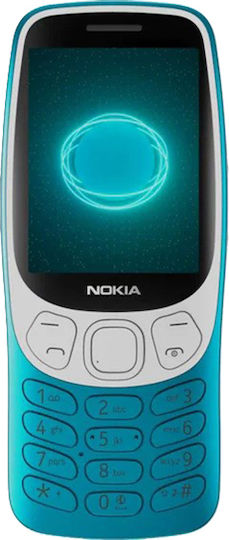 Nokia 3210 Dual SIM Mobile with Buttons (Greek Menu) Scuba Blue view 3