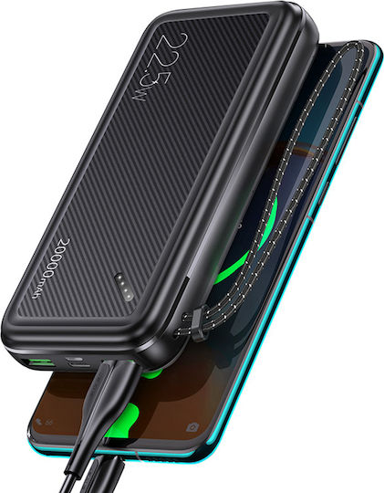 Usams PB60 Power Bank 20000mAh 22.5W with 2 USB-A Ports Power Delivery / Quick Charge 3.0 Black vue 2