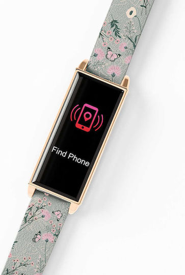 Series 02 Stainless Steel Smartwatch (Grey Floral Butterfly) view 5