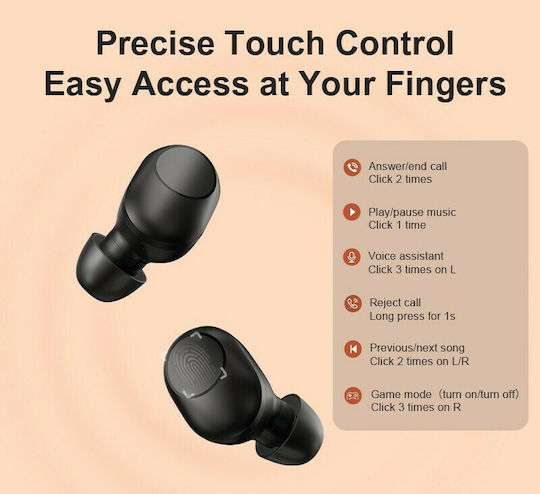 Haylou GT5 In-ear Bluetooth Handsfree Earphones with Charging Case Black view 2