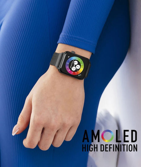Reflex Active Series 30 36mm Smartwatch with Heart Rate Monitor (Black Mesh) vue 4