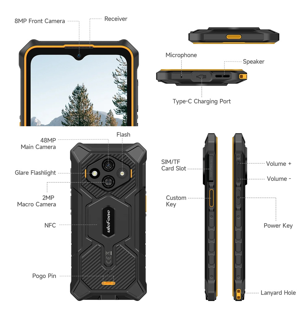 Ulefone RugKing 3 Pro Dual SIM (8GB/128GB) Resistant Smartphone Black view 7