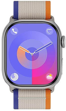 NO.1 Watch 9 with Heart Rate Monitor (Black Case / Black Silicone Strap) view 2