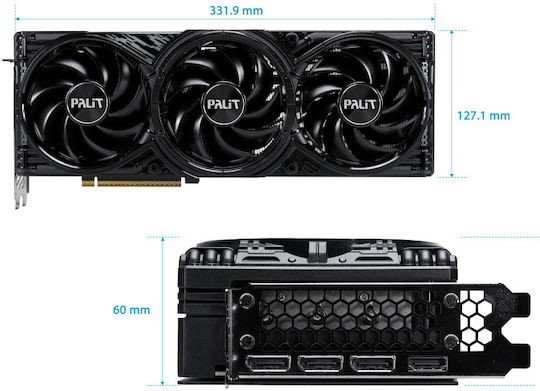 Palit GeForce RTX 5080 16GB GDDR7 GamingPro OC Graphics Card view 2