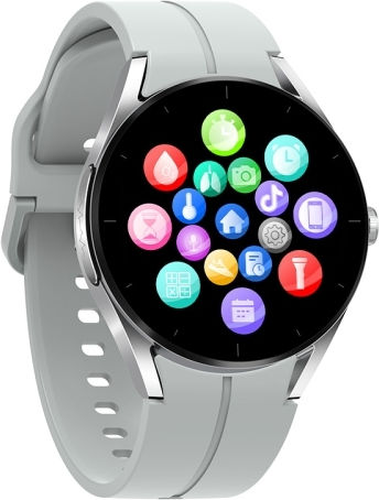 Ks05 1.32 Inch Ip67 Waterproof Color Screen Smart Watch Support Blood Oxygen Blood Glucose Blood Lipid Monitoring Silver Gray view 1
